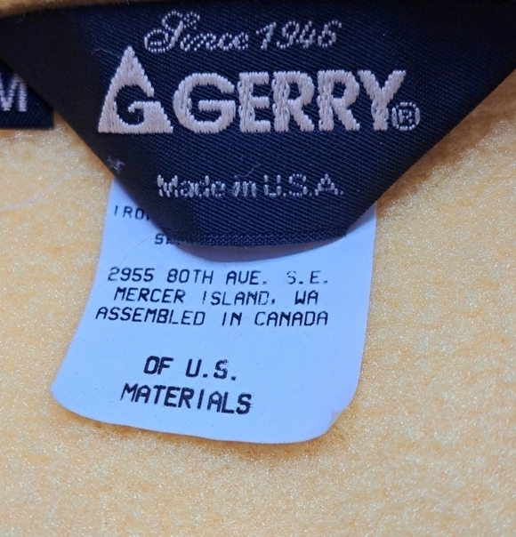Gerry Vintage Black & Yellow Fleece Jacket    Size M - Picture 9 of 9